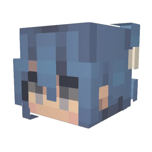 Baborad11 Minecraft avatar head, 3D render