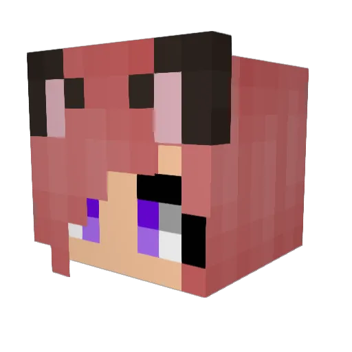 Babosaur Minecraft avatar head, 3D render