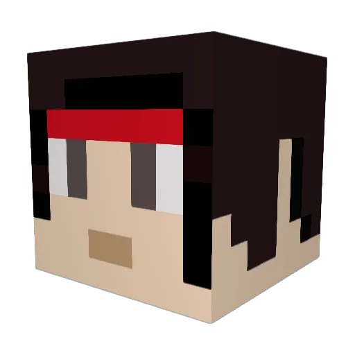 Babosito Minecraft avatar head, 3D render
