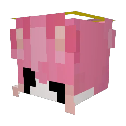 Babotso Minecraft avatar head, 3D render
