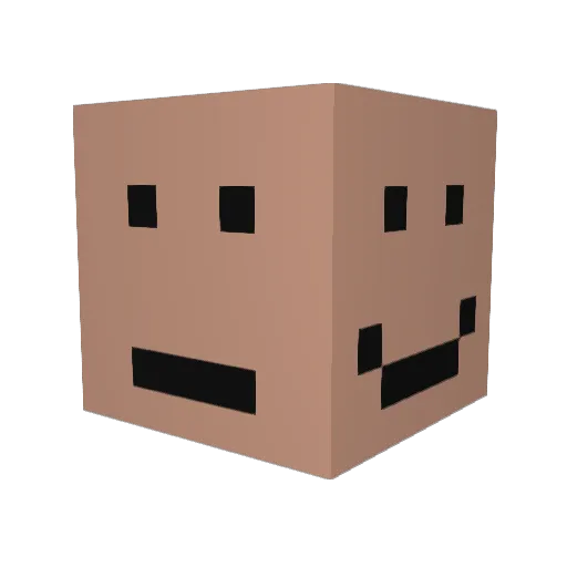 Babouche3 Minecraft avatar head, 3D render