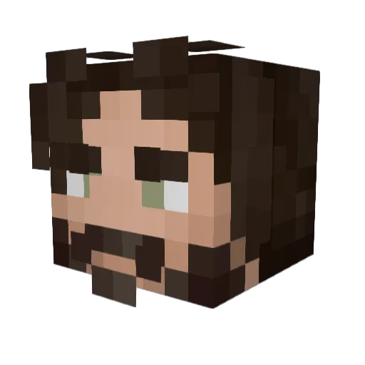 Babras99 Minecraft avatar head, 3D render