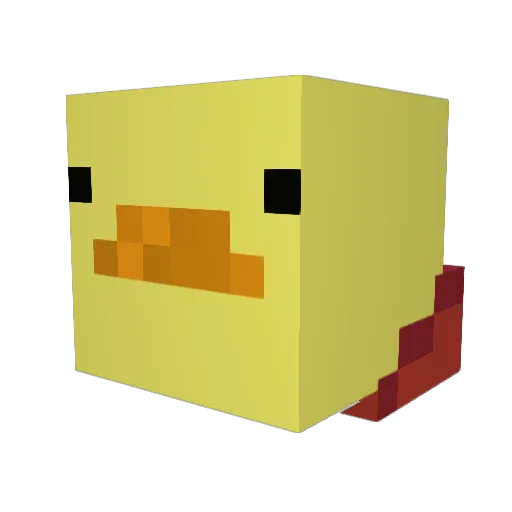 Babrian Minecraft avatar head, 3D render