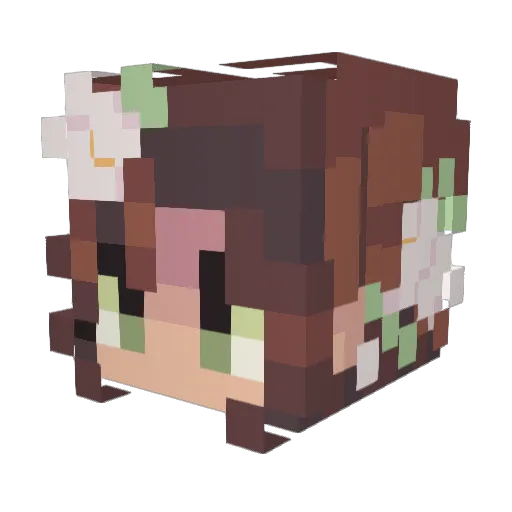 Babsilon Minecraft avatar head, 3D render