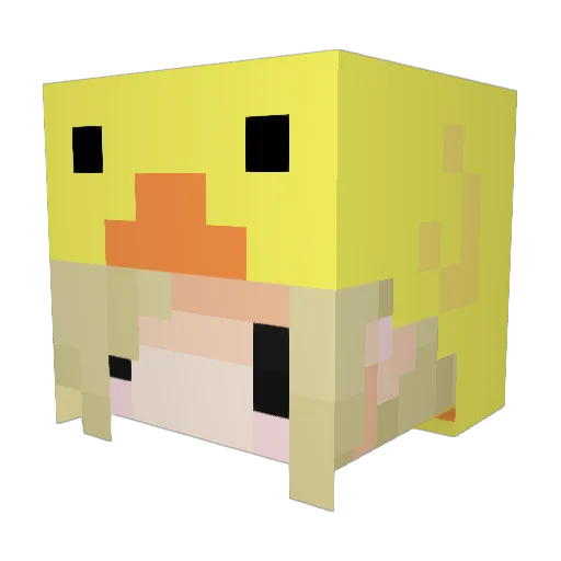 Babslittledog Minecraft avatar head, 3D render