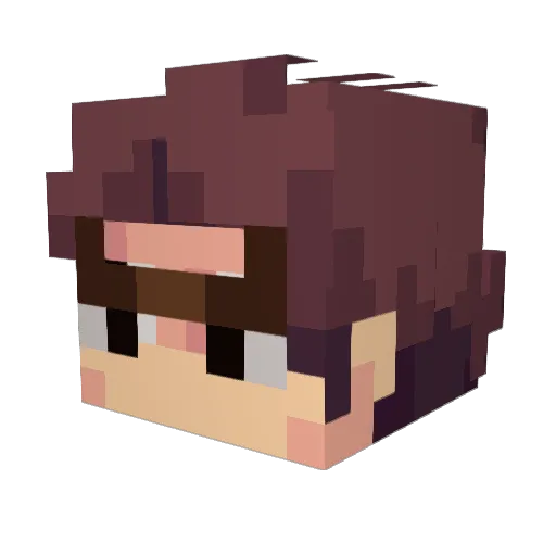 Babu_fr1k Minecraft avatar head, 3D render