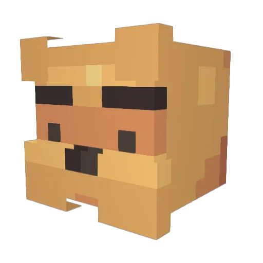 Babungus Minecraft avatar head, 3D render