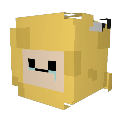 BabushkaPunk Minecraft avatar head, 3D render