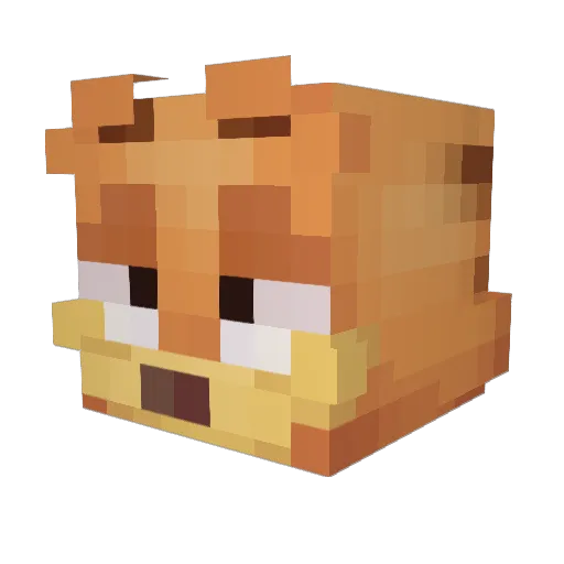 Babushka_Putin Minecraft avatar head, 3D render