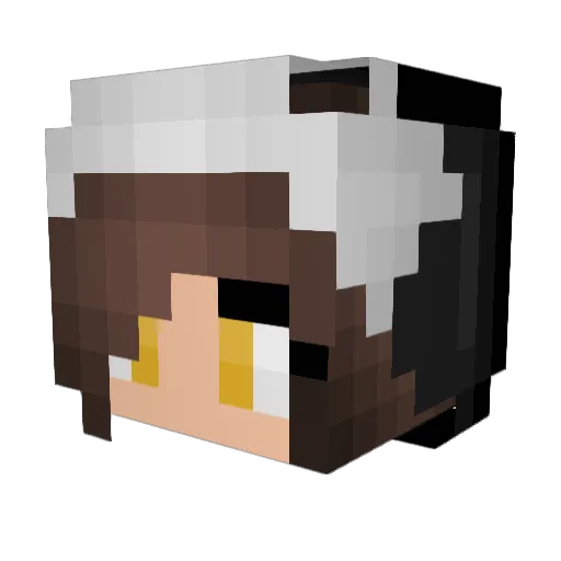BabyAshe Minecraft avatar head, 3D render