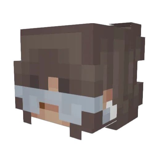 BabyBall Minecraft avatar head, 3D render