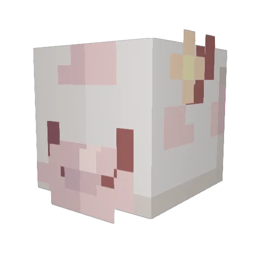 BabyBatun Minecraft avatar head, 3D render