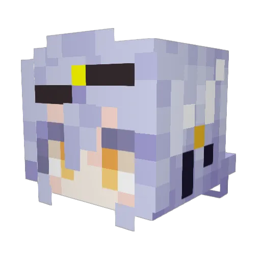 BabyBenzene Minecraft avatar head, 3D render