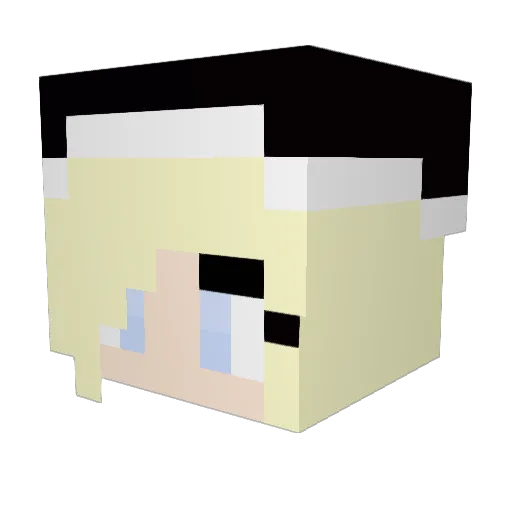 BabyBlenderIII Minecraft avatar head, 3D render