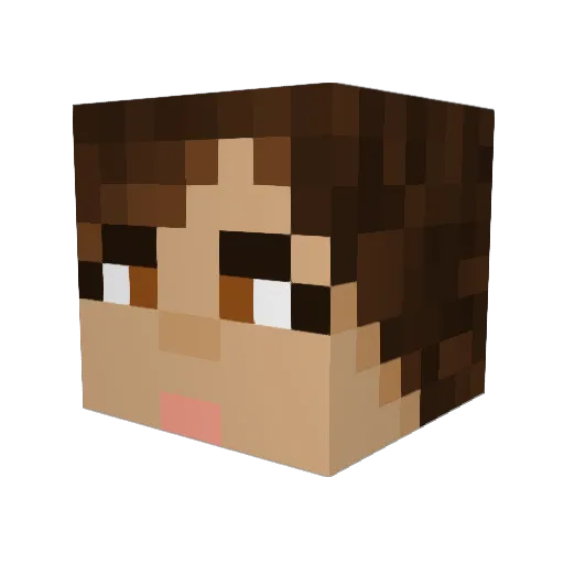 BabyBleue Minecraft avatar head, 3D render