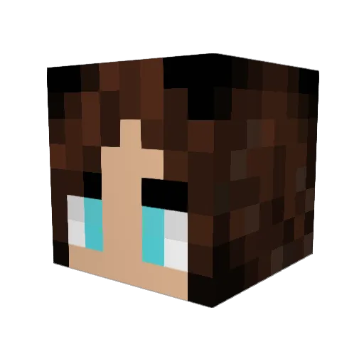 BabyBlue3 Minecraft avatar head, 3D render