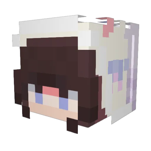 BabyBlueBun Minecraft avatar head, 3D render