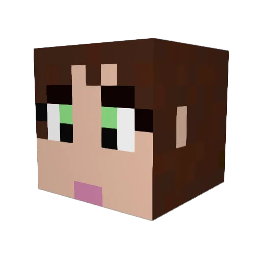 BabyBo Minecraft avatar head, 3D render