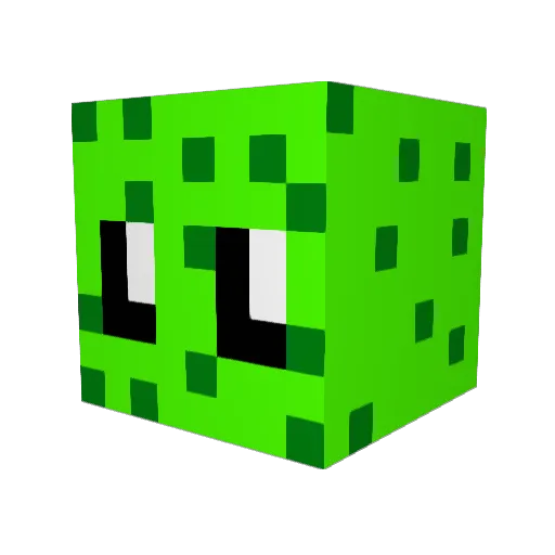 BabyBoo Minecraft avatar head, 3D render