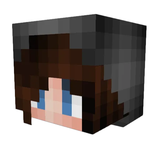 BabyCash Minecraft avatar head, 3D render