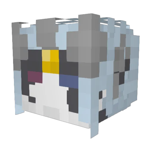 BabyCell Minecraft avatar head, 3D render