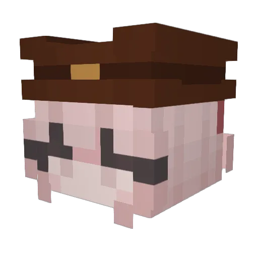 BabyChase Minecraft avatar head, 3D render