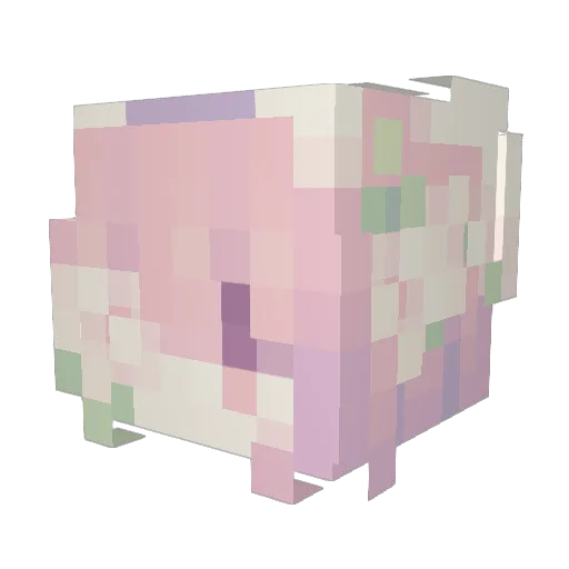 BabyChuu Minecraft avatar head, 3D render