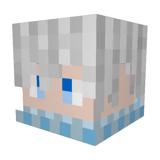 BabyCope Minecraft avatar head, 3D render