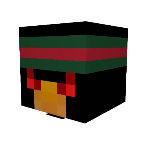 BabyCrinkled Minecraft avatar head, 3D render