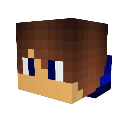 BabyCriticising Minecraft avatar head, 3D render