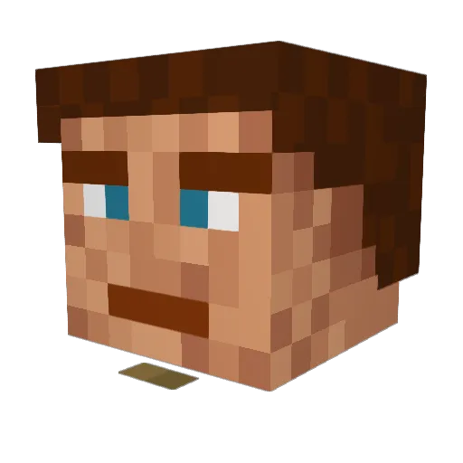 BabyD_88 Minecraft avatar head, 3D render