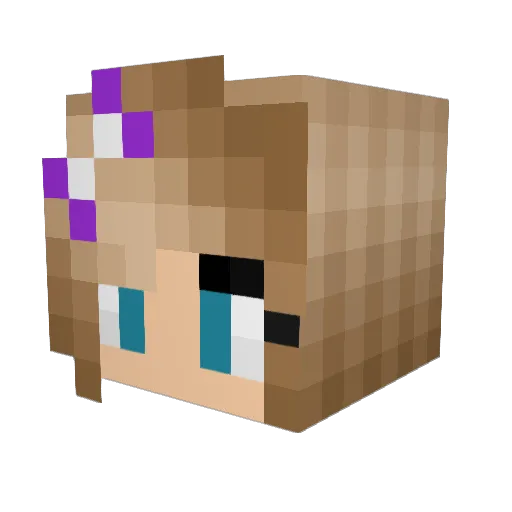 BabyDark_ Minecraft avatar head, 3D render