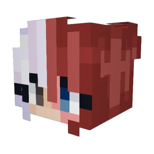 BabyDemon63 Minecraft avatar head, 3D render