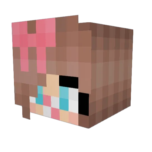 BabyEllie11 Minecraft avatar head, 3D render