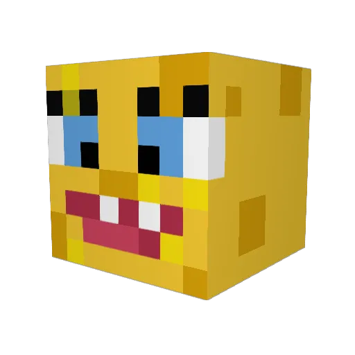 BabyFlash Minecraft avatar head, 3D render