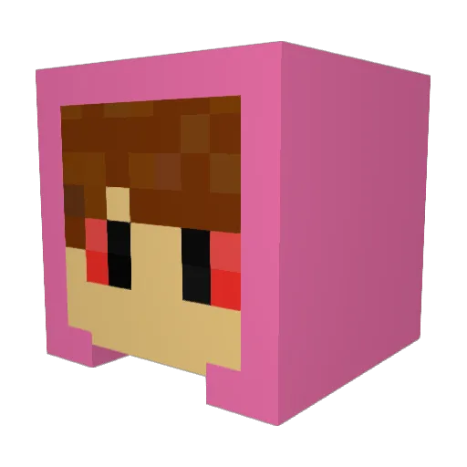 BabyFlintus Minecraft avatar head, 3D render