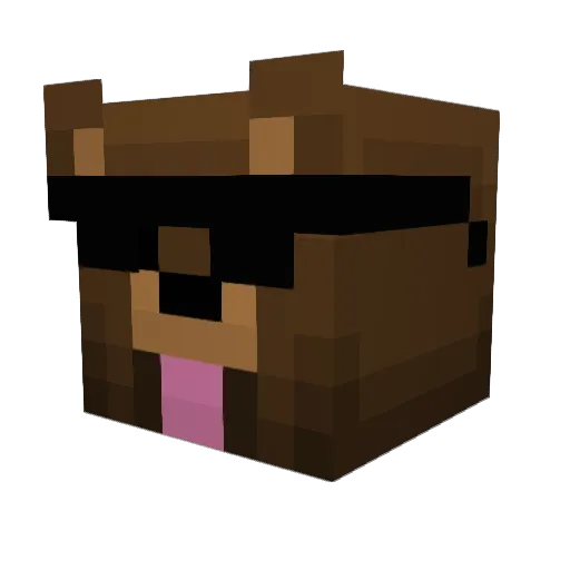 BabyGhaust Minecraft avatar head, 3D render