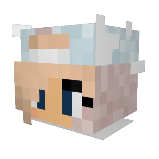 BabyGirlLiv Minecraft avatar head, 3D render