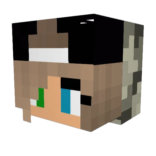 BabyGirl_Arda Minecraft avatar head, 3D render