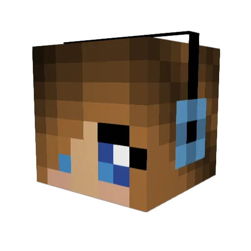 BabyGirrl21 Minecraft avatar head, 3D render
