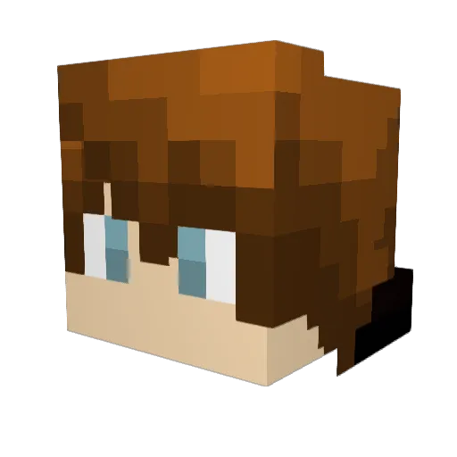 BabyHippo09 Minecraft avatar head, 3D render