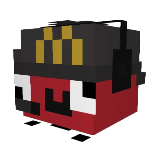 BabyIly Minecraft avatar head, 3D render
