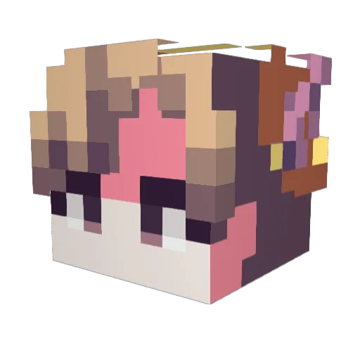 BabyIon Minecraft avatar head, 3D render