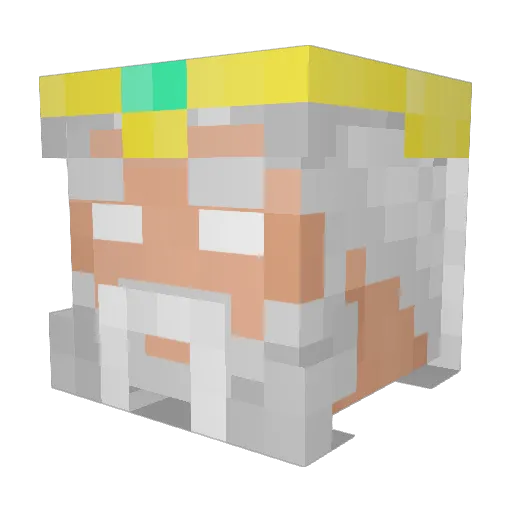 BabyJesuu Minecraft avatar head, 3D render