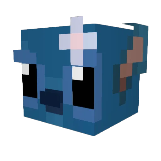 BabyJuice Minecraft avatar head, 3D render