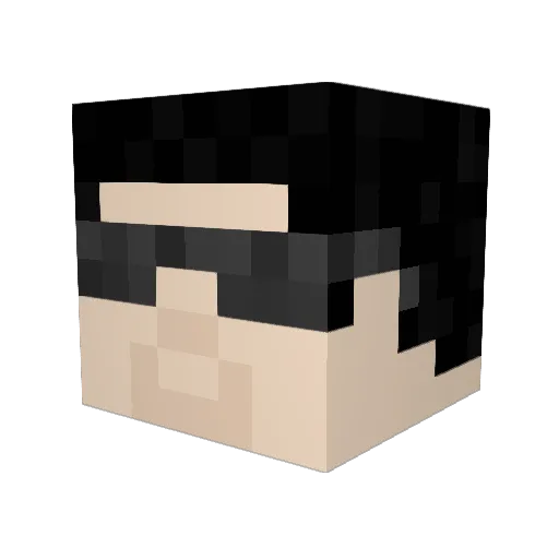 BabyJunJun Minecraft avatar head, 3D render