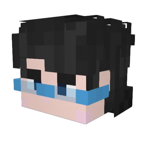 BabyJuniiess Minecraft avatar head, 3D render