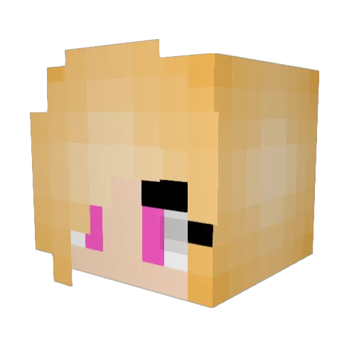 BabyJunny Minecraft avatar head, 3D render