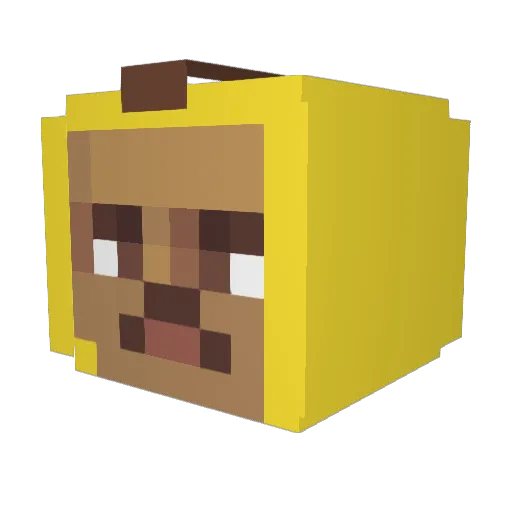 BabyKatiez Minecraft avatar head, 3D render