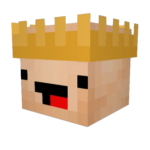 BabyKingIII Minecraft avatar head, 3D render